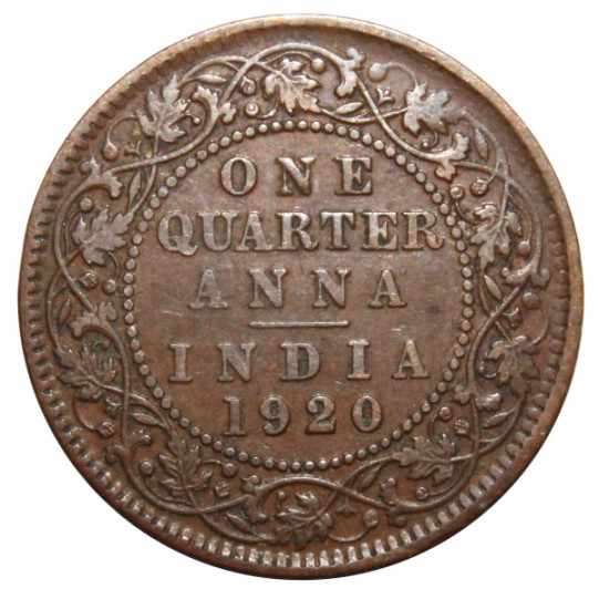 British India 1/4 Anna (1911-1936) - George V 
