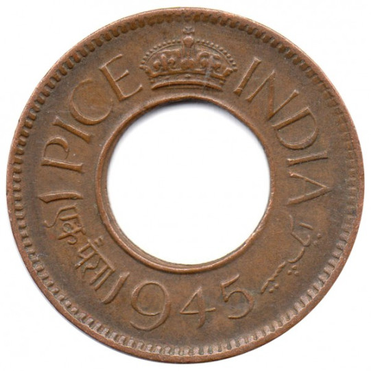 British India 1 Pice (1943-1947) - George Vi